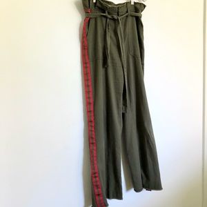ZARA Wide Leg Paper Bag Waist Trouser